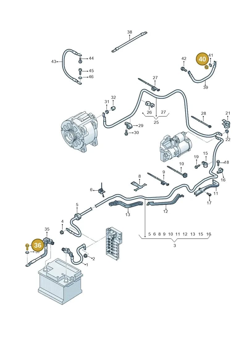 N90848003 — Audi R8 Spyder (2015-2024) diagram 872972000, position 36+40