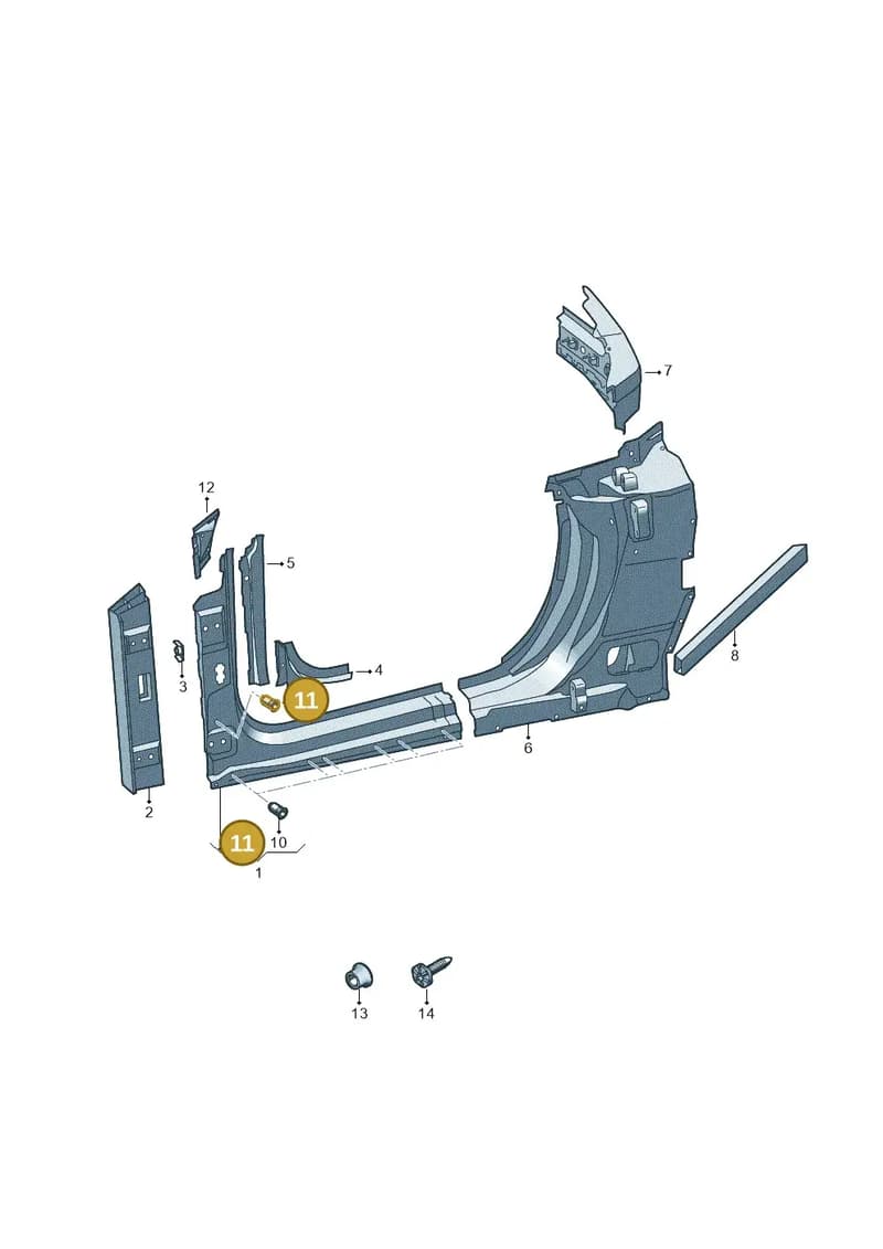 N90849202 — Audi R8 Spyder (2015-2024) diagram 872809000, position 11