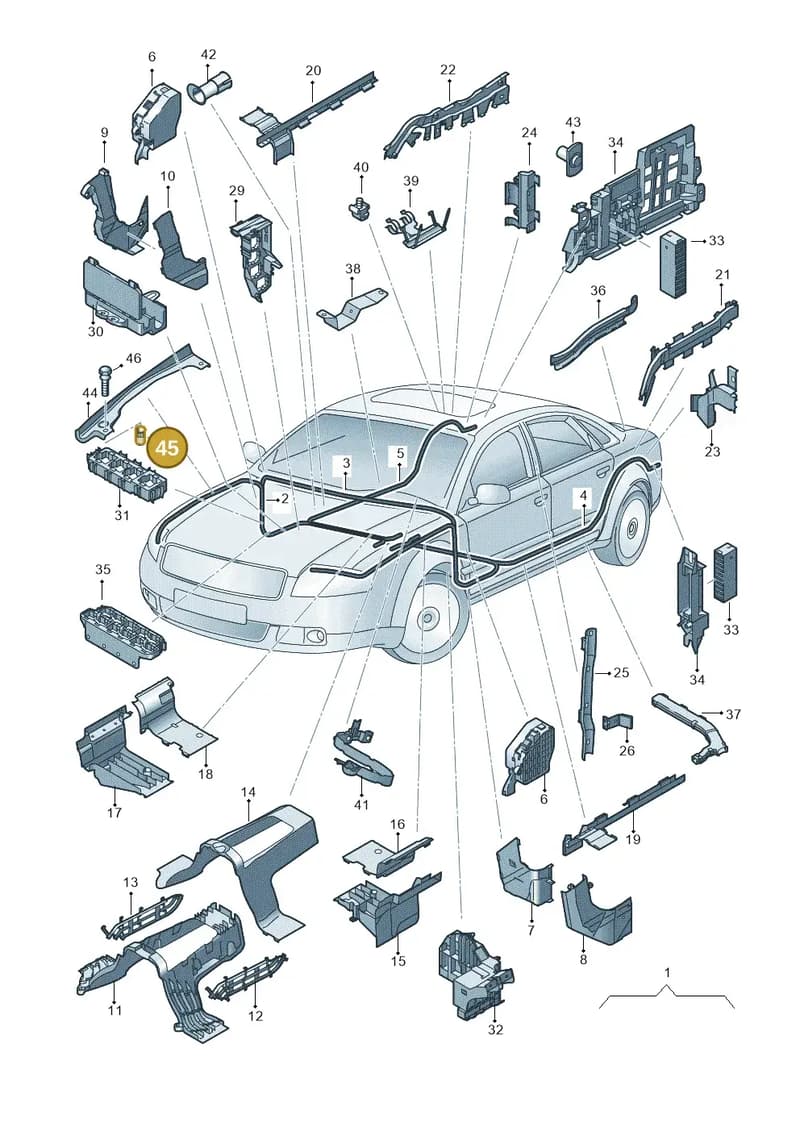 N90859401 — Audi A8/S8/qu. lang    08> (2007-) diagram 291971800, position 45
