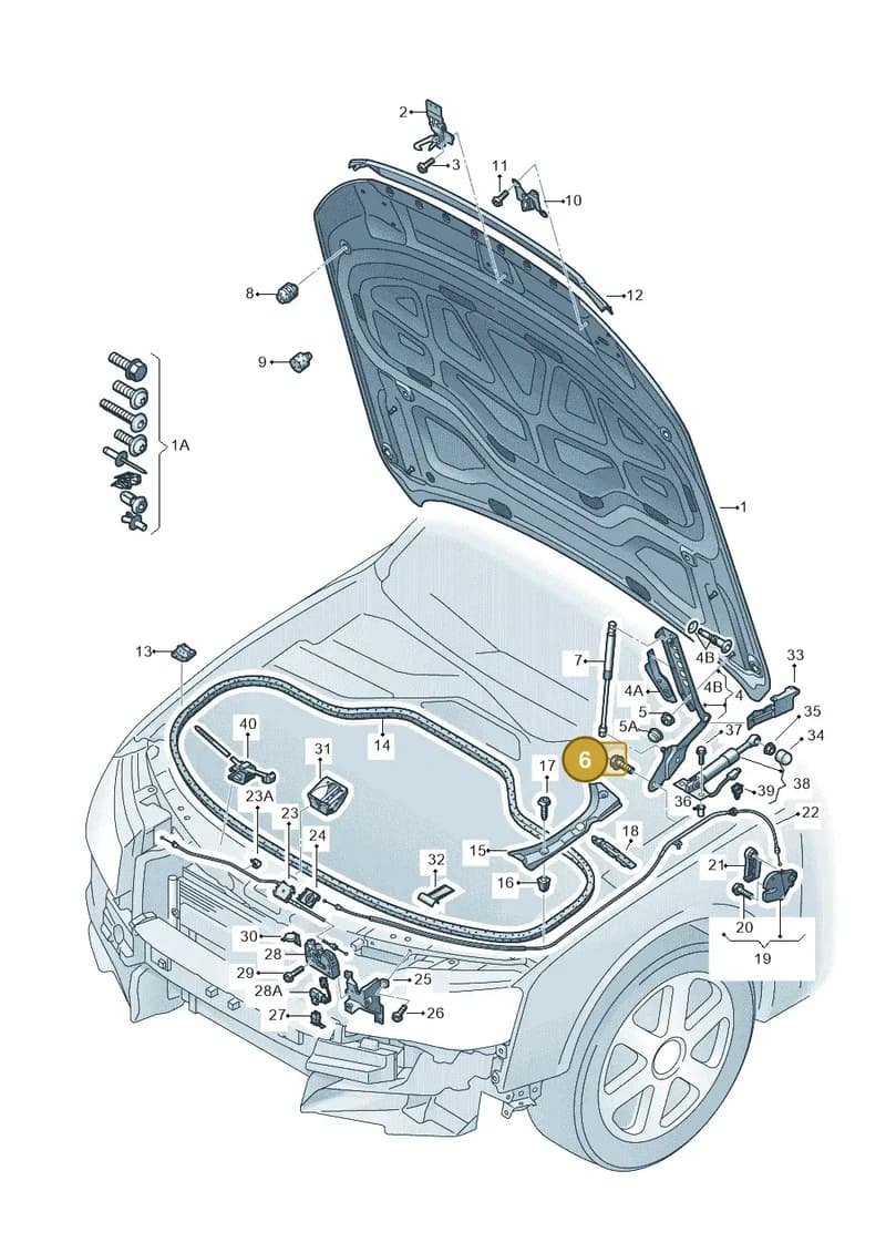 N90862303 — Audi A8 (2013-2018) diagram 696823000, position 6