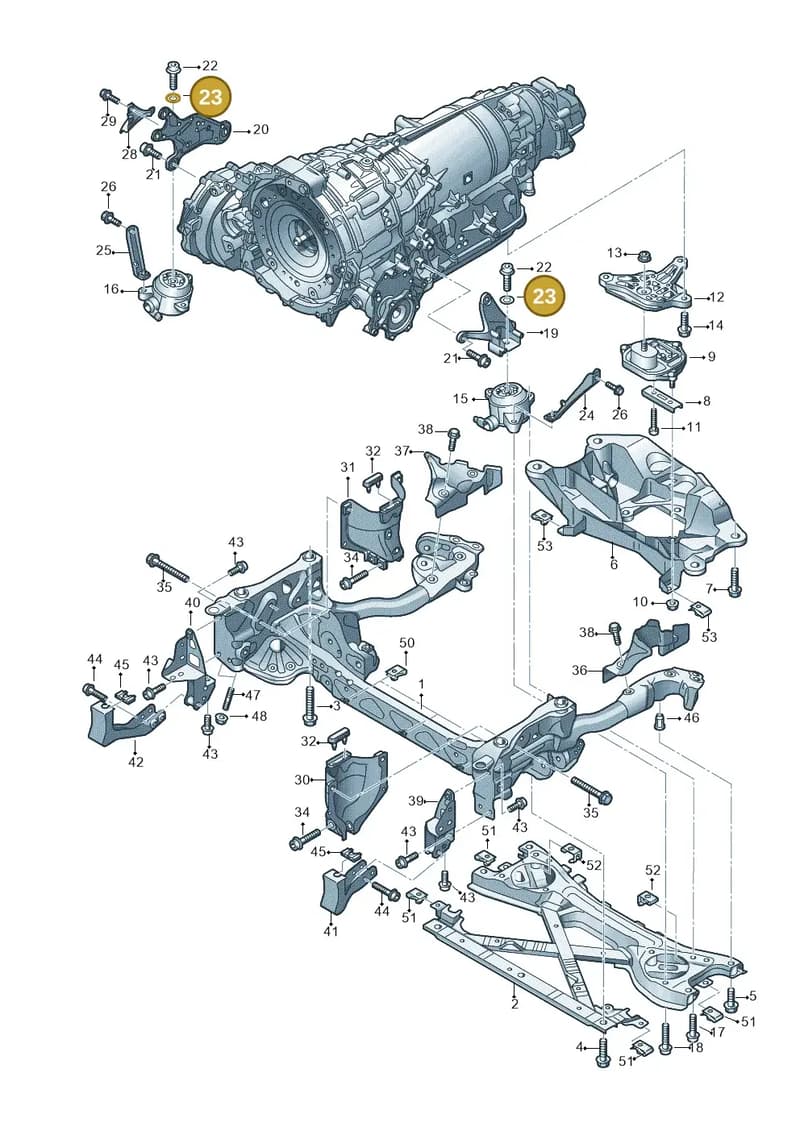 N90868902 — Audi A8 (2013-2018) diagram 696399620, position 23