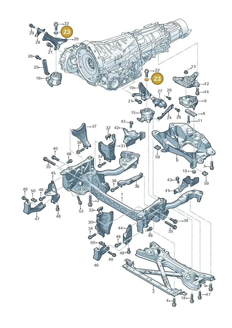 N90868902 — Audi A8 (2013-2018) diagram 771399900, position 23