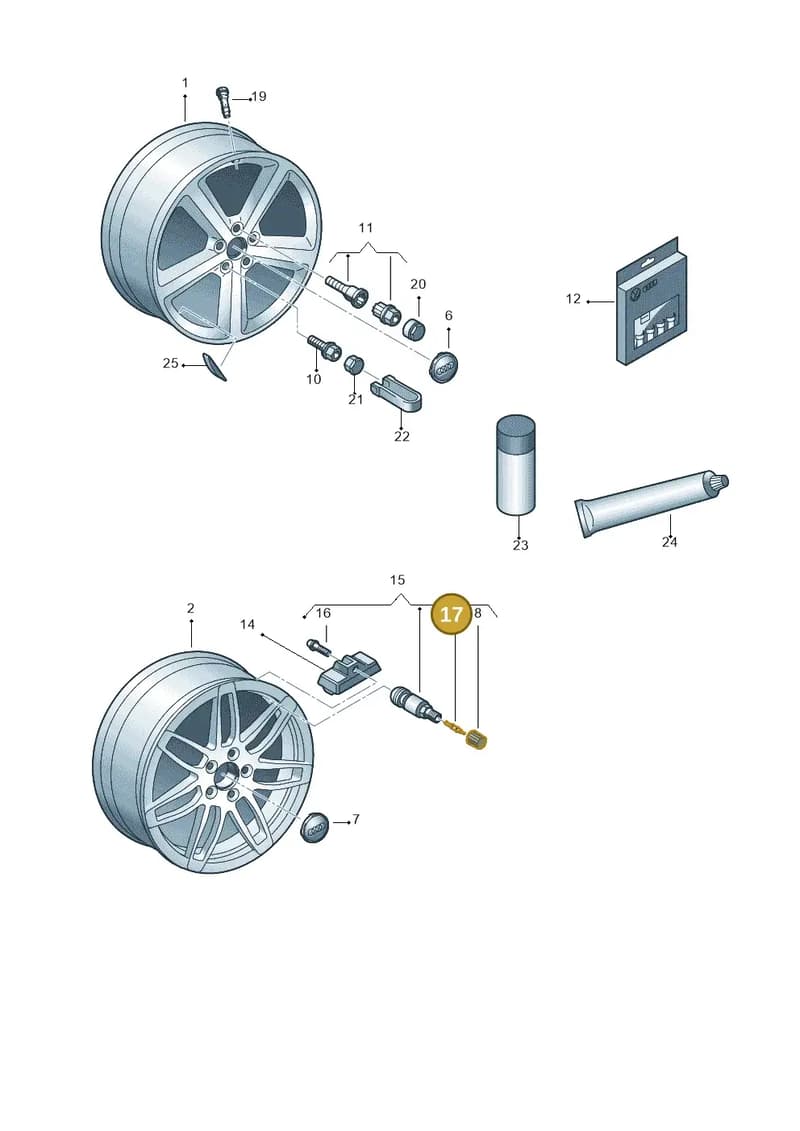 N90873301 — Audi RS4 Cabrio qu.    08> (2007-) diagram 473601800, position 17