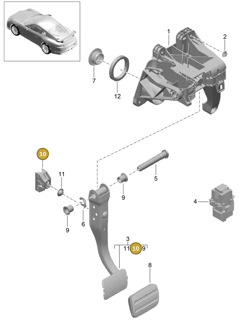 N90887402 — Porsche 911 (2013-2020) diagram p41702000, position 10