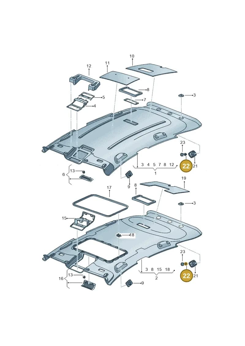 N90893002 — SEAT Altea XL (2013-) diagram 498867550, position 22