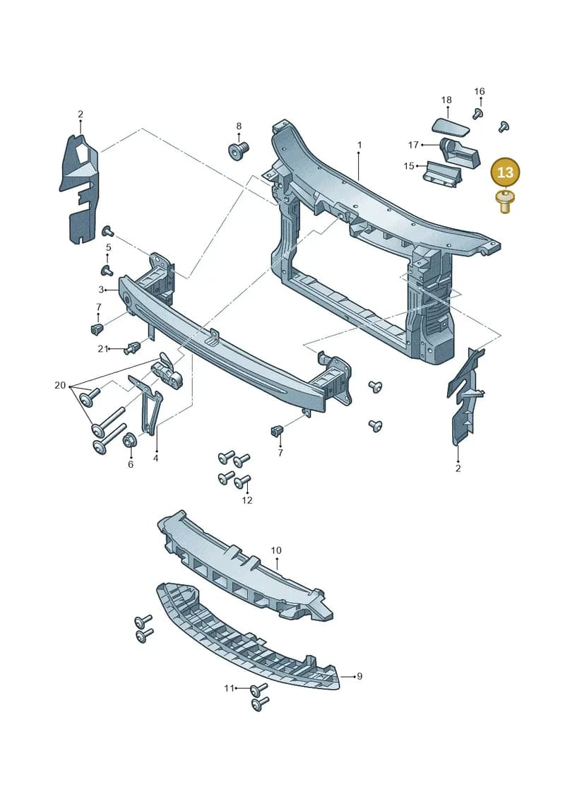 N90896203 — Skoda Superb (2013-2015) diagram 632805000, position 13