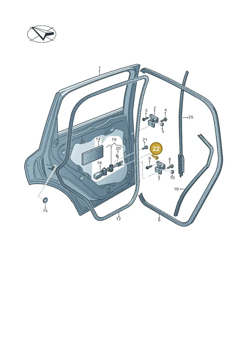 N90896703 — Volkswagen Touareg (2012-2014) diagram 693833100, position 22