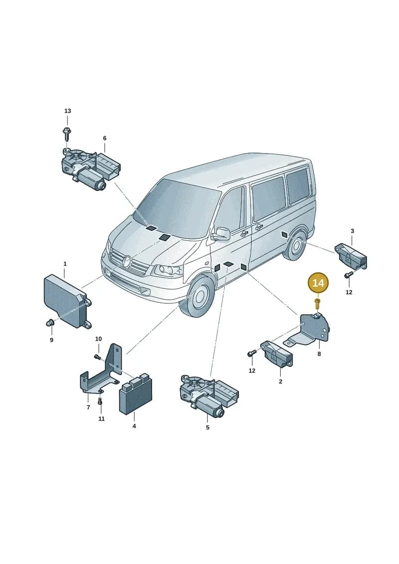 N90900401 — Volkswagen Transp. caravelle (2008-2009) diagram 410959100, position 14