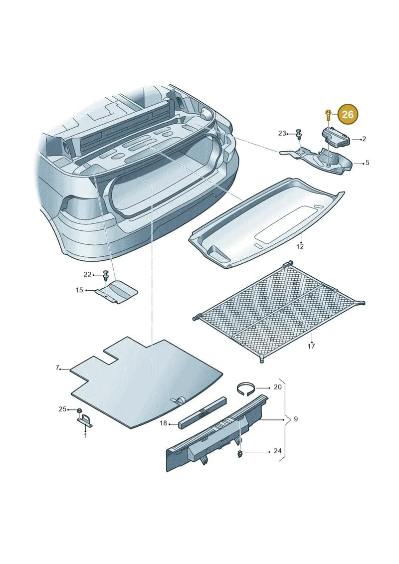 N90900401 — Volkswagen Golf Cabriolet (2011-2016) diagram 718863800, position 26