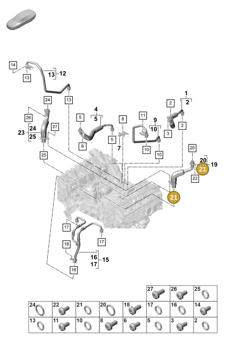 N90925002 — Porsche Panamera (2020-2023) diagram p58202100, position 21