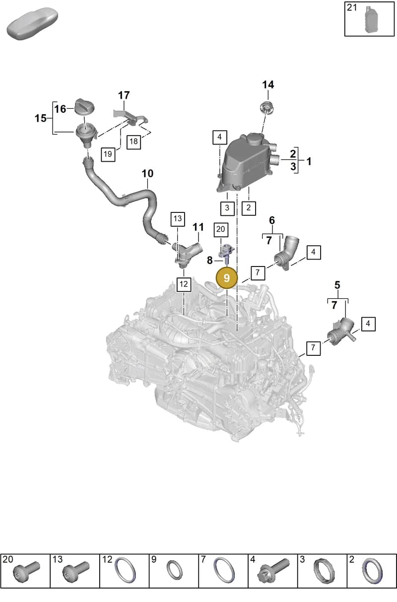 N90925002 — Porsche 911 (2024-2025) diagram p63104200, position 9