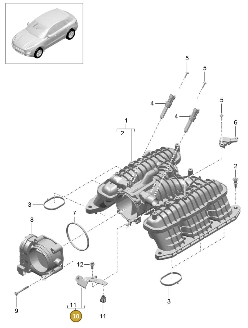 N90925202 — Porsche Macan (2013-2018) diagram p44107060, position 10