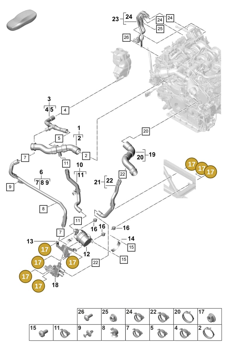 N90929202 — Porsche Panamera (2020-2023) diagram p58105360, position 17
