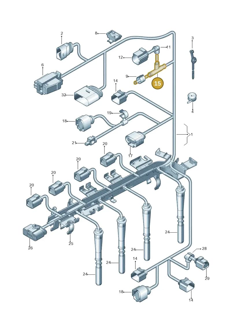 N90939001 — Volkswagen Jetta variant (2009-2014) diagram 685971120, position 15