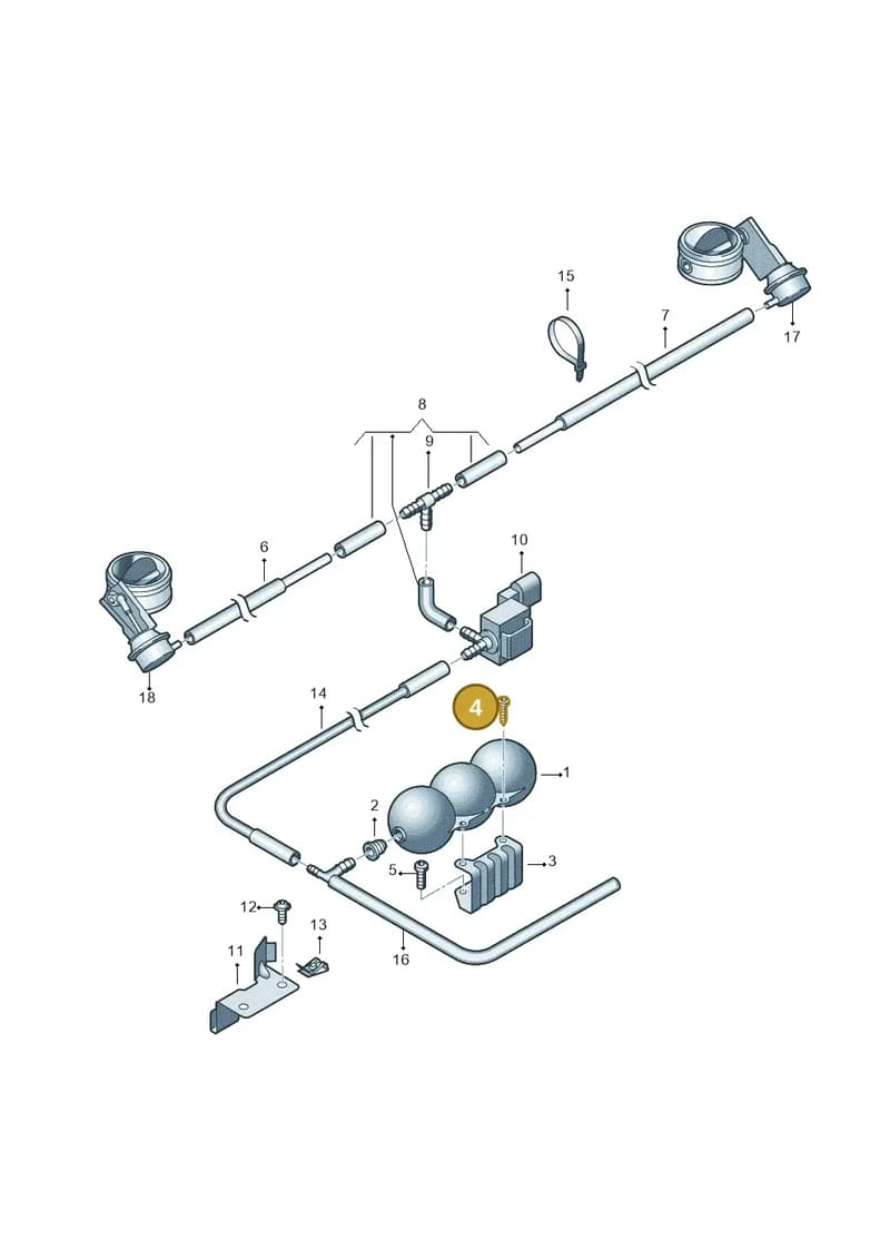 N90939303 — Audi R8 qu. 5.2 (2012-2015) diagram 618131800, position 4