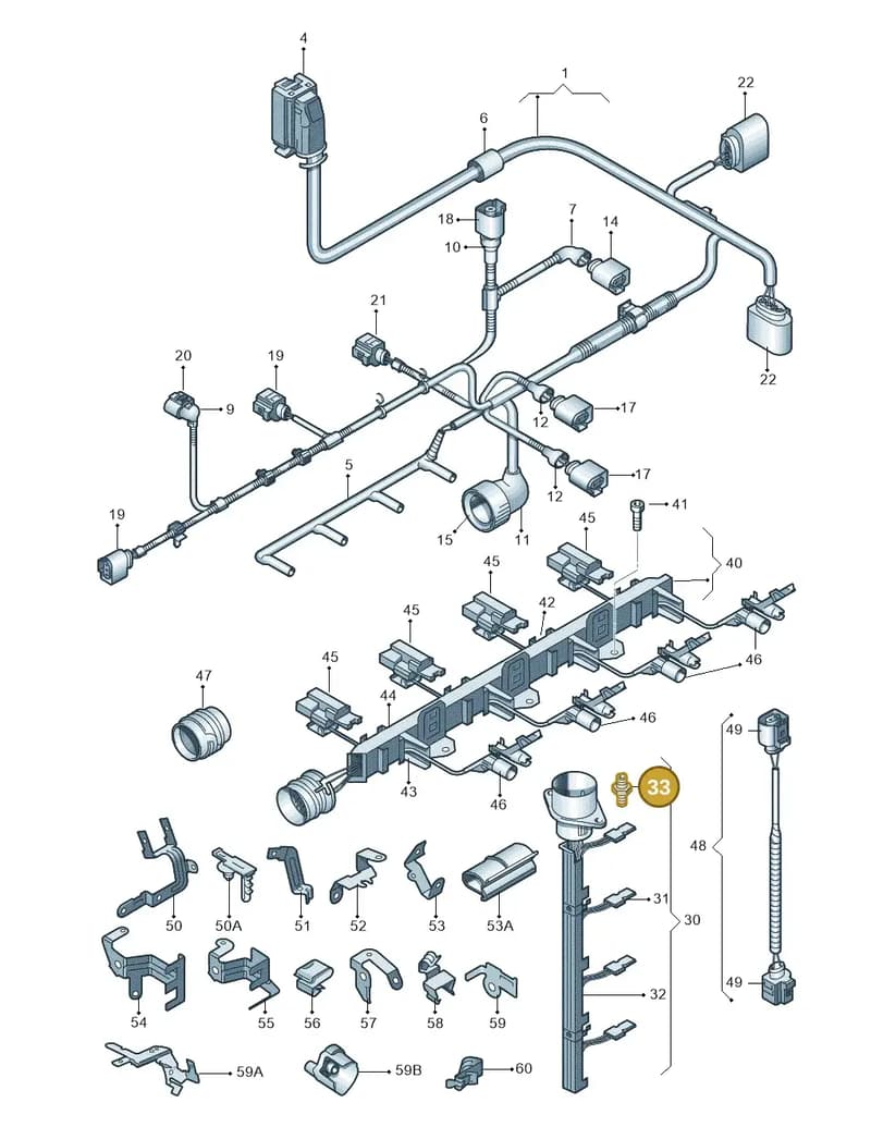 N90946402 — Audi A3 Sportback (2008-2013) diagram 409971090, position 33