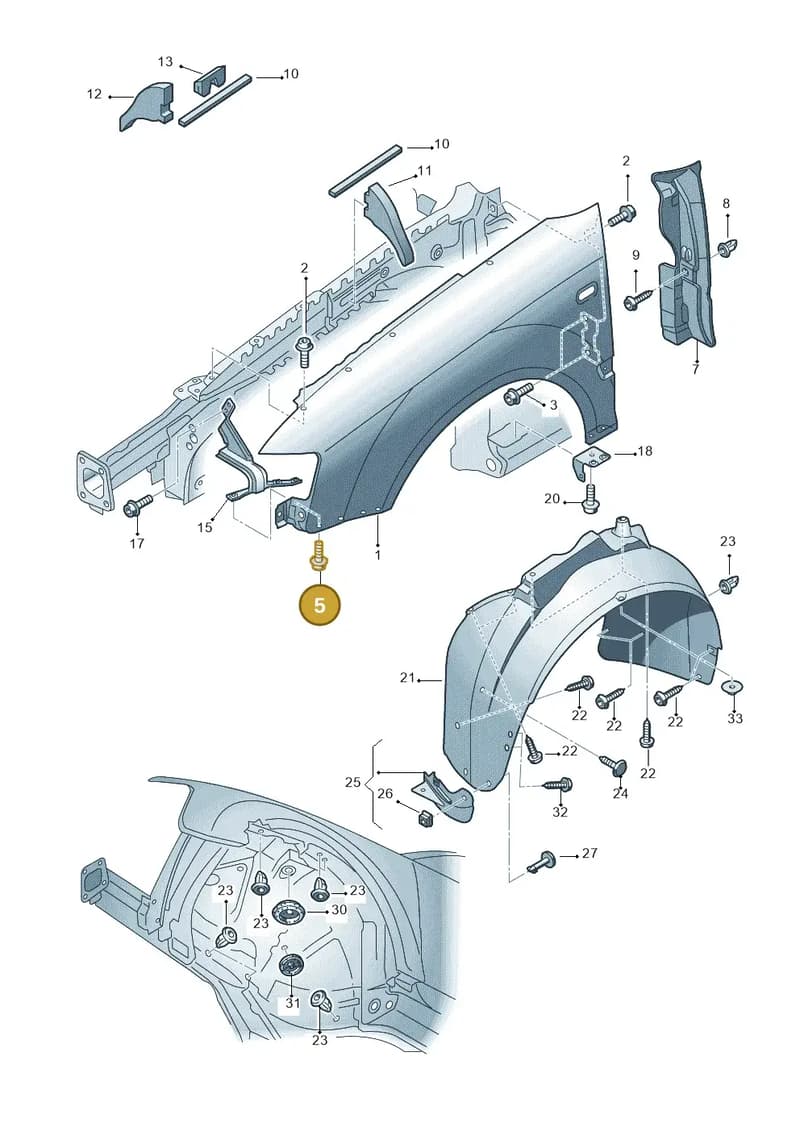 N90949302 — Audi RS4 Cabrio qu.    08> (2007-) diagram 273821100, position 5