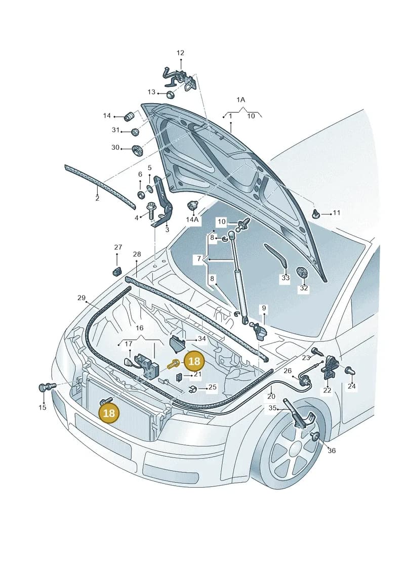 N90955801 — Audi RS4 Cabrio qu.    08> (2007-) diagram 249823100, position 18