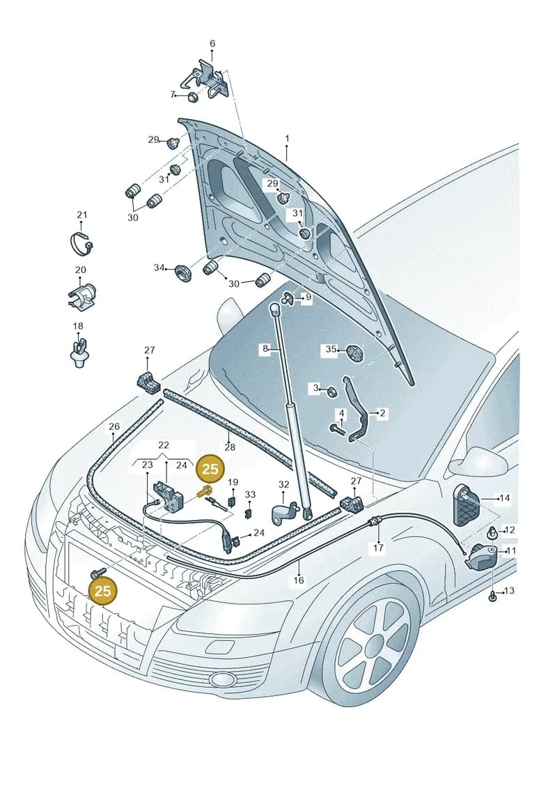 N90955801 — Audi A6 2.7 TDI (2008-2011) diagram 448823000, position 25