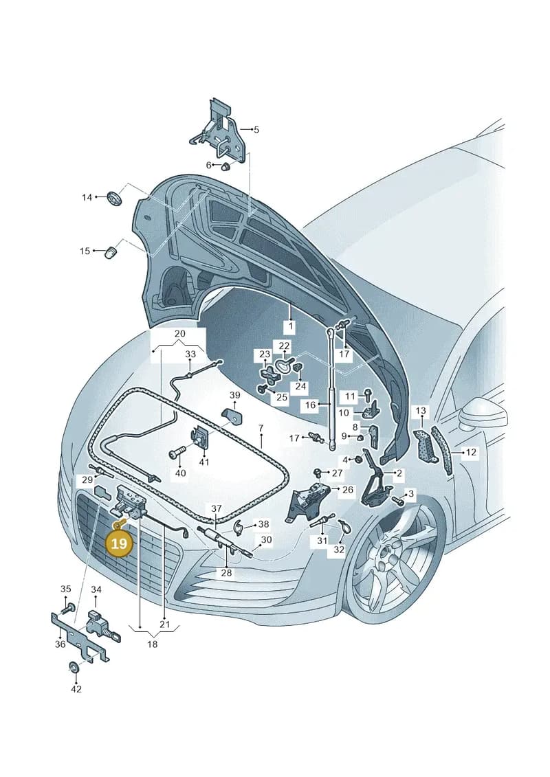N90955801 — Audi R8 qu. 5.2 (2012-2015) diagram 618823000, position 19