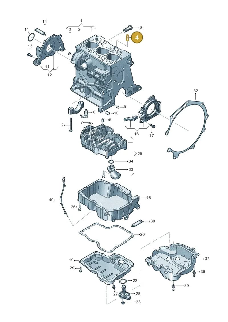 N90956103 — Audi A1 Sportback (2014-2018) diagram 792103500, position 4