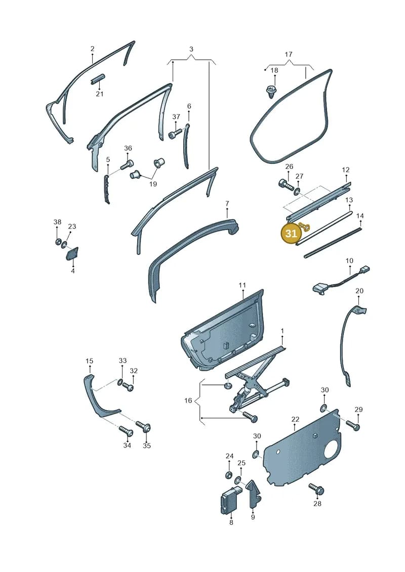 N90957802 — Audi A8/S8/qu. lang    08> (2007-) diagram 291839350, position 31