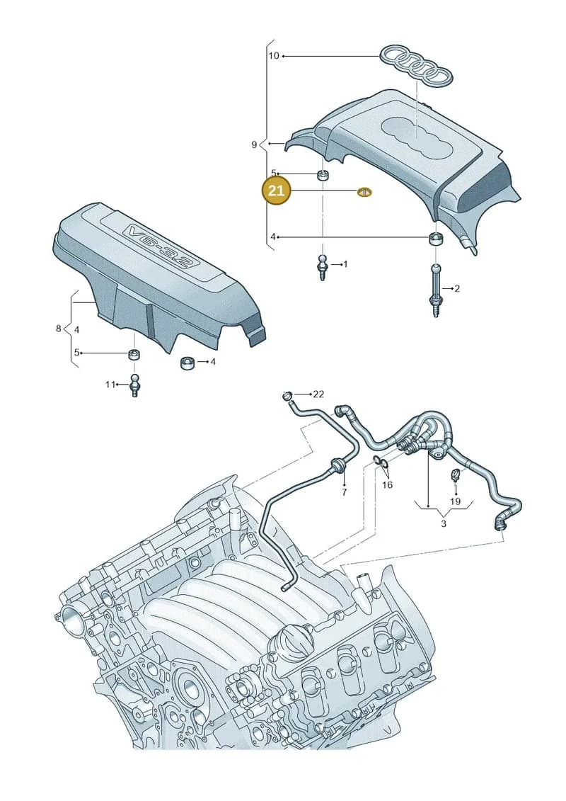 N90962502 — Audi A7 Sportback (2010-2015) diagram 647103550, position 21