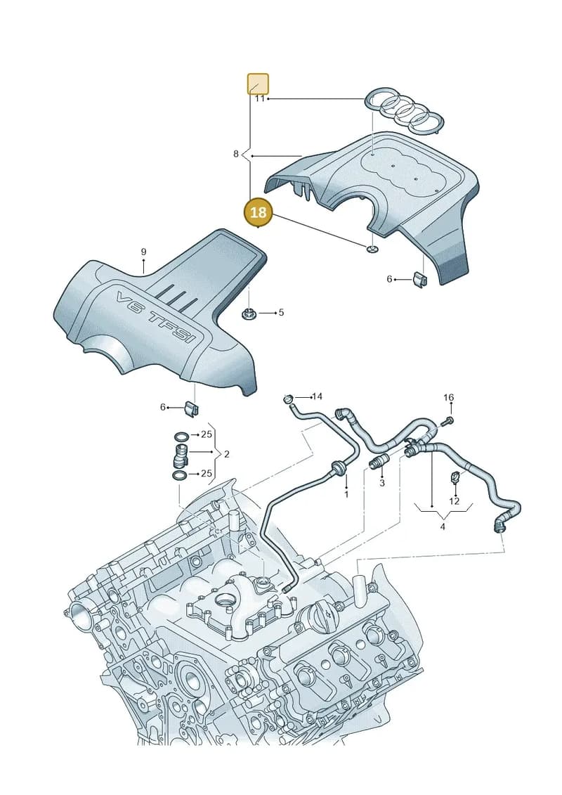 N90962502 — Audi A6 Avant (2012-2018) diagram 648103460, position 18
