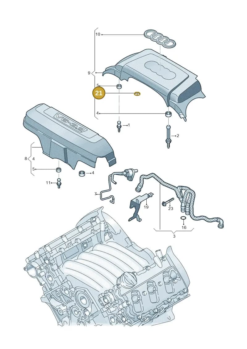 N90962502 — Audi A7 Sportback (2014-2018) diagram 788103350, position 21