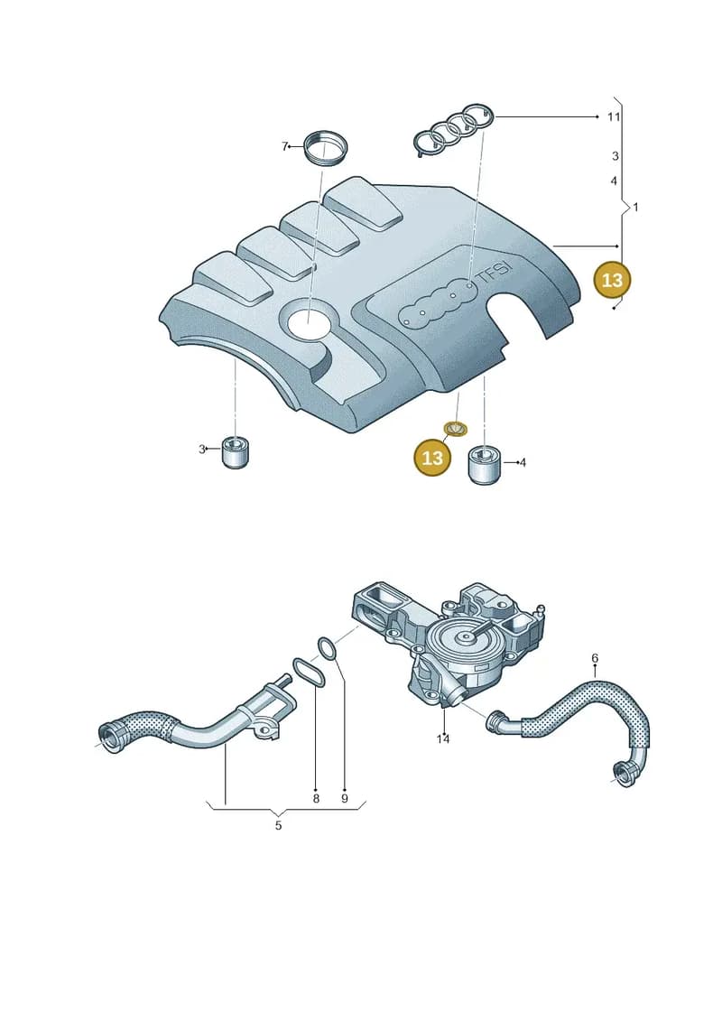 N90962502 — Audi Q3 (2014-2019) diagram 855103480, position 13