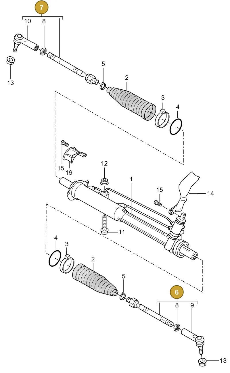N90981601 — Porsche Cayenne (2007-2010) diagram p31403000, position 6+7