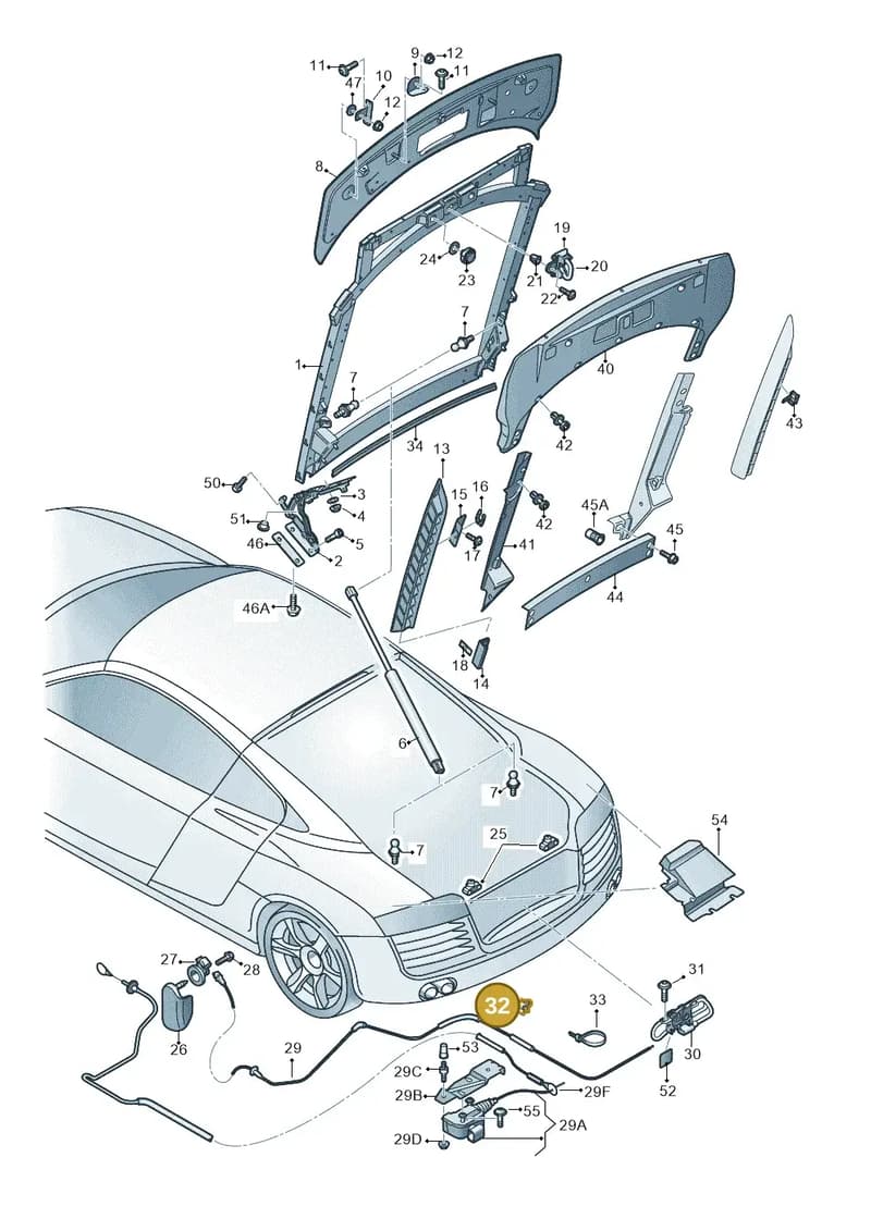 N90997501 — Audi R8 qu. 5.2 (2012-2015) diagram 618827000, position 32