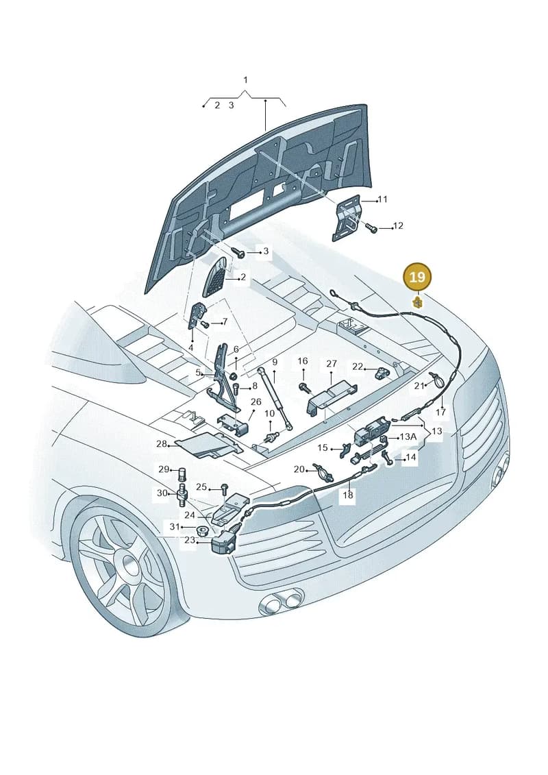 N90997501 — Audi R8 qu. 5.2 (2012-2015) diagram 618827200, position 19