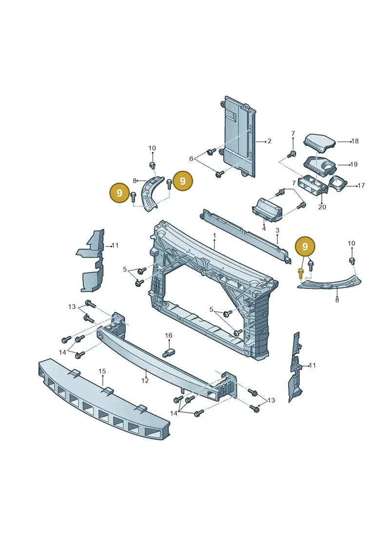 N90999504 — Skoda Rapid (2012-2022) diagram 740805000, position 9