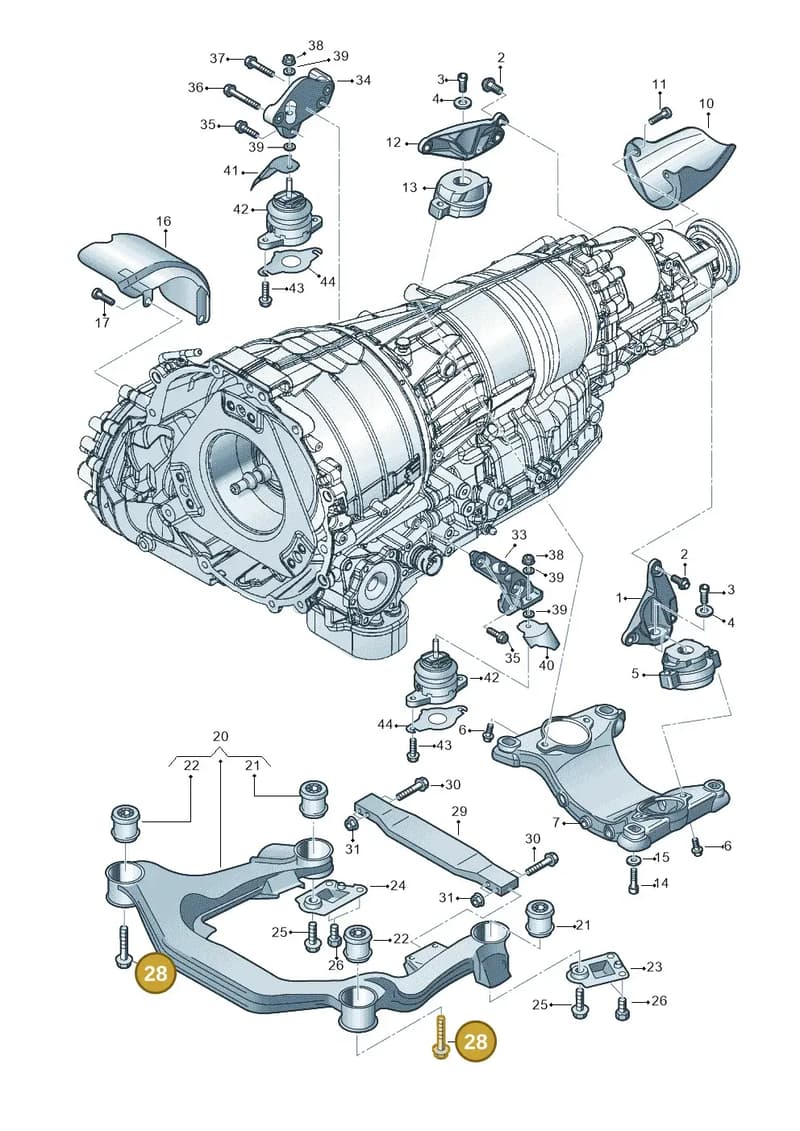 N91001302 — Audi A8/S8/qu. lang    08> (2007-) diagram 291399800, position 28