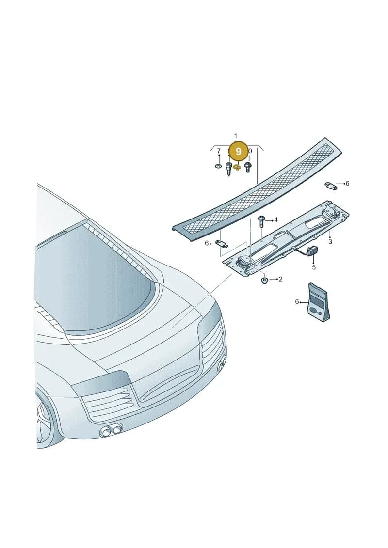 N91001801 — Audi R8 qu. 5.2 (2012-2015) diagram 618827500, position 9