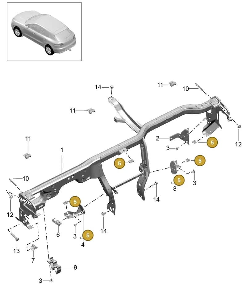 N91001801 — Porsche Macan (2013-2018) diagram p44809015, position 5