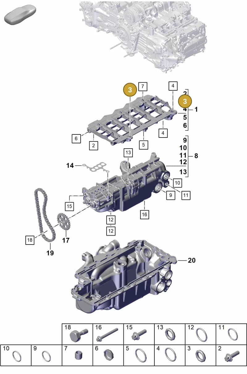 N91007901 — Porsche 911 (2021-2022) diagram p59104000, position 3