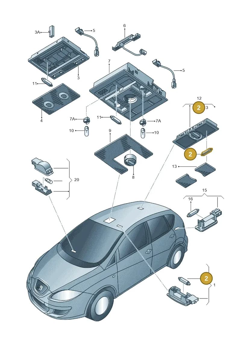 N91008001 — SEAT Altea XL (2013-) diagram 418947000, position 2