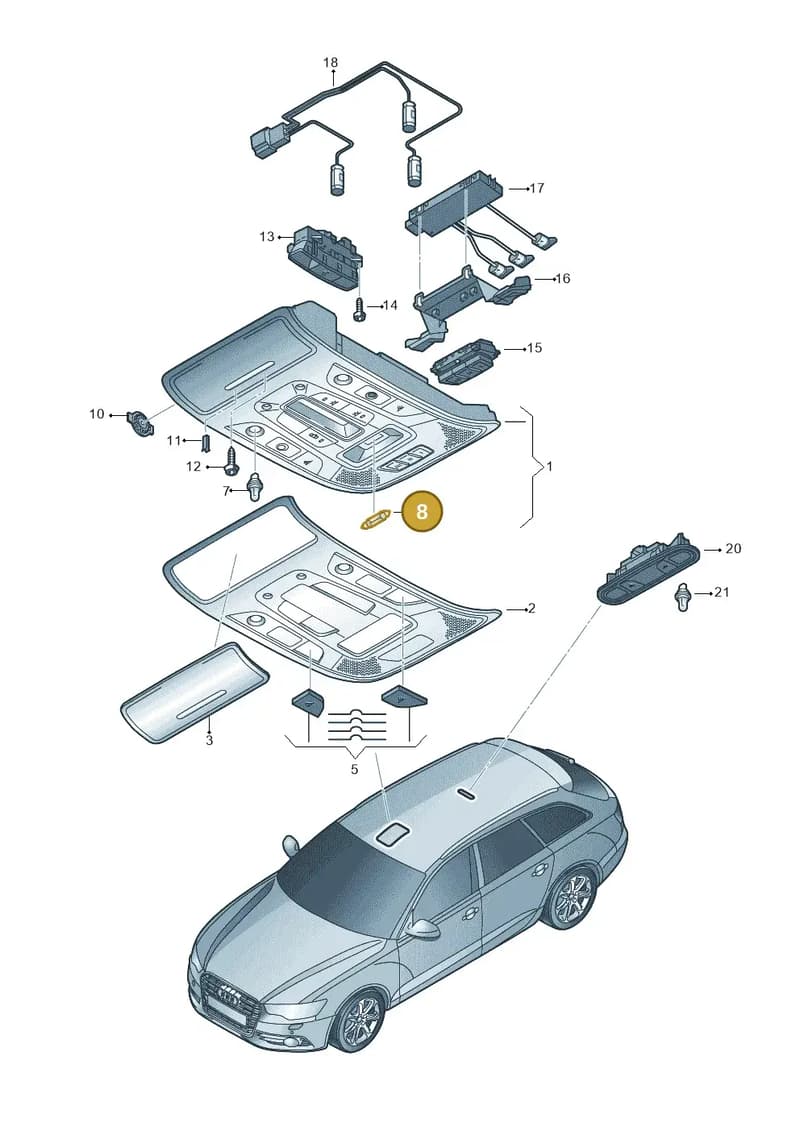 N91008001 — Audi A6 Avant (2012-2018) diagram 738947000, position 8
