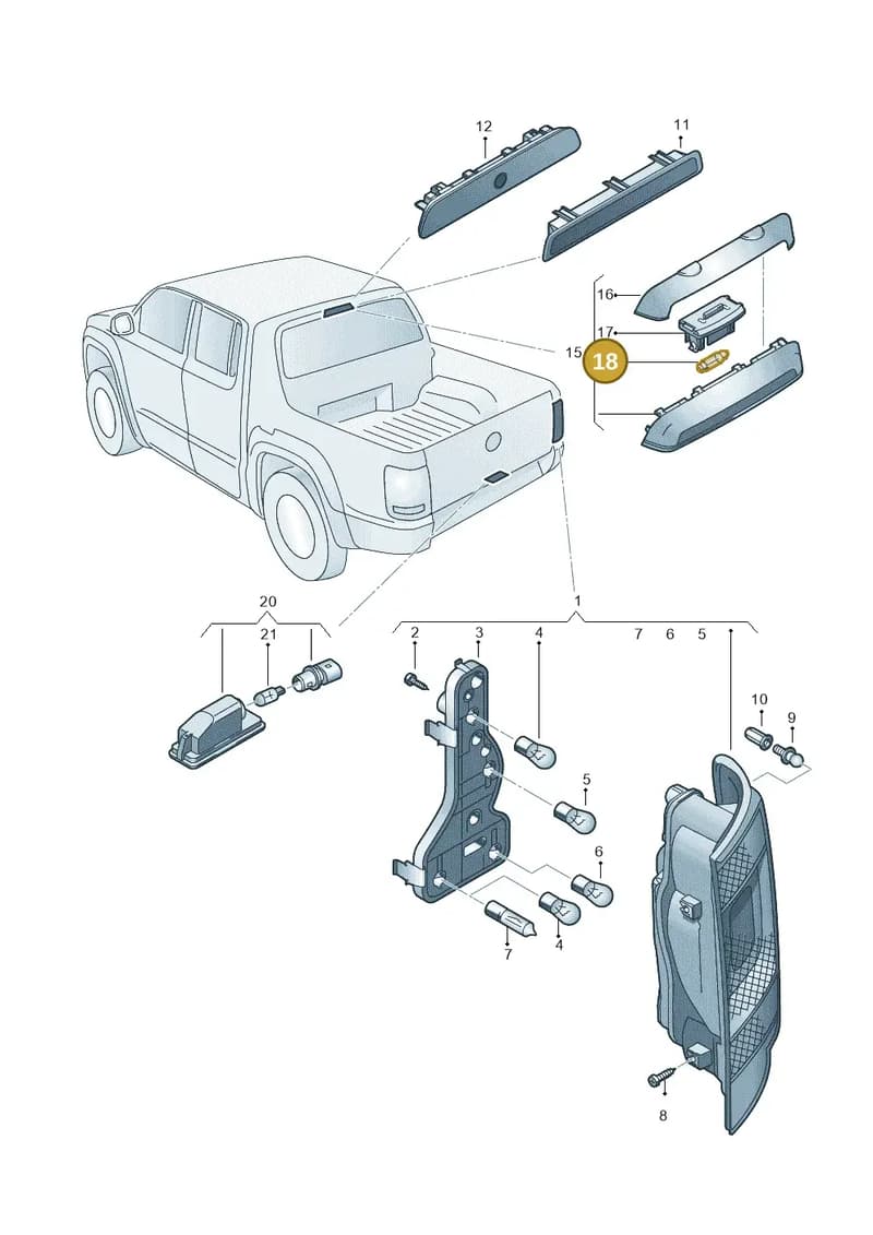 N91008001 — Volkswagen Amarok (2022-) diagram 894945000, position 18