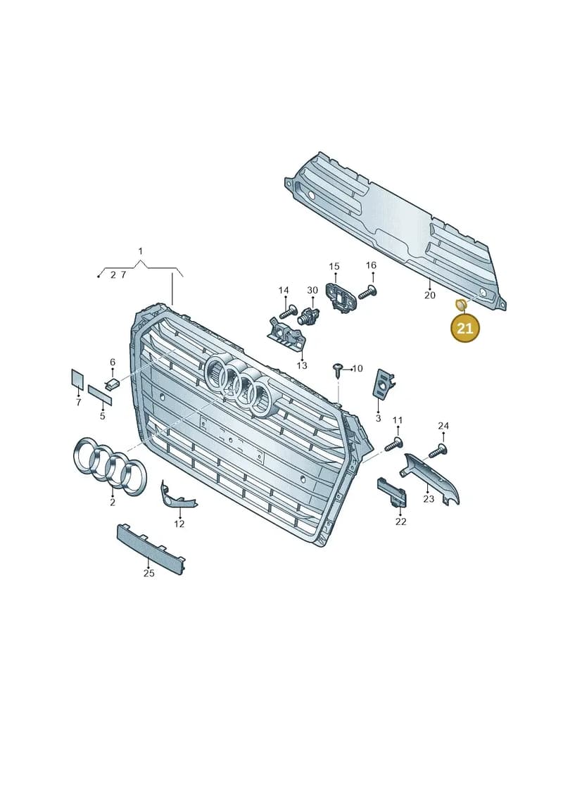 N91012601 — Audi A4 (2015-2025) diagram 849853350, position 21