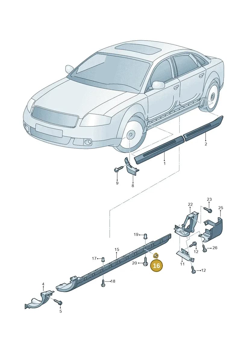 N91014301 — Audi A8/S8/qu. lang    08> (2007-) diagram 291853600, position 16