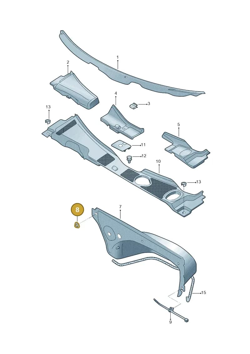 N91014301 — Audi Q5 (2009-2018) diagram 687819030, position 8
