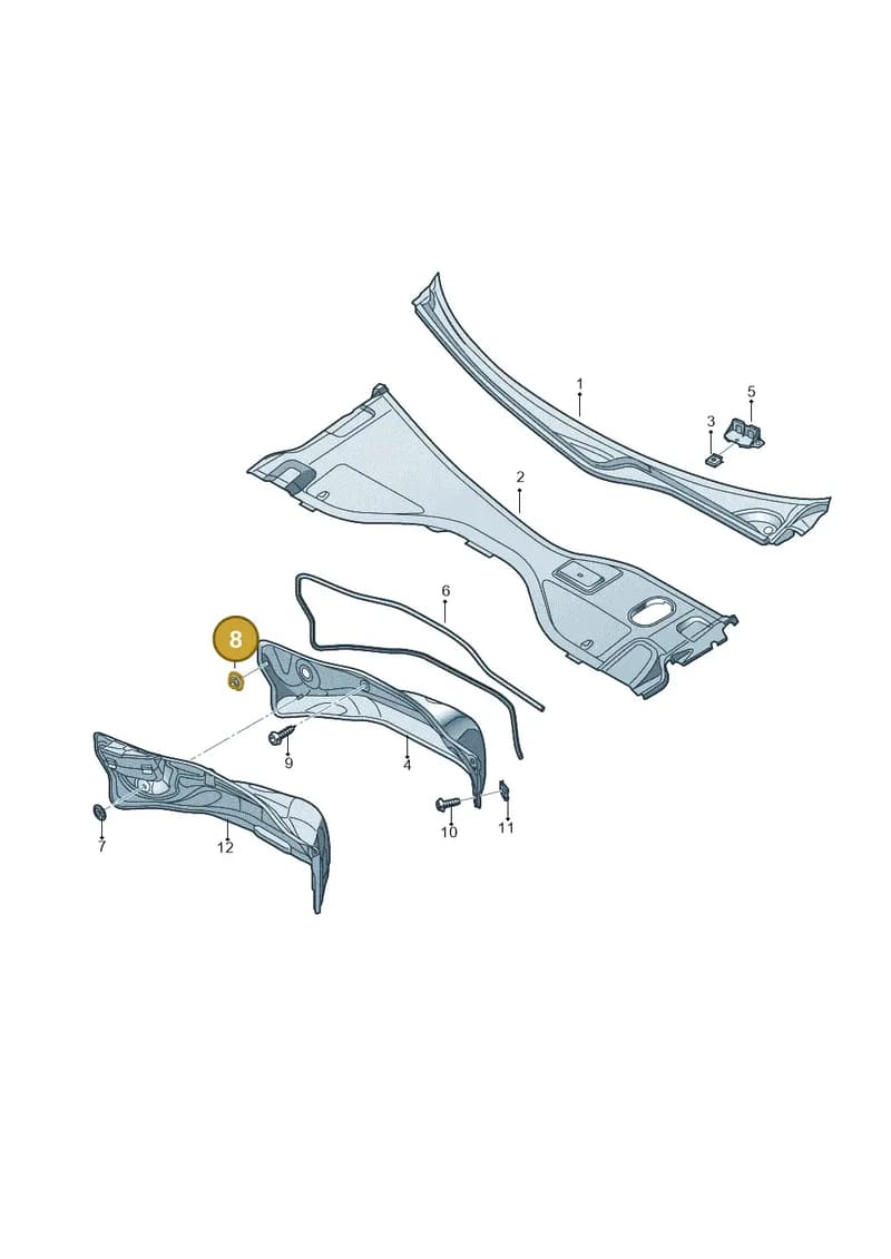 N91014301 — Audi A7 Sportback (2014-2018) diagram 758819000, position 8
