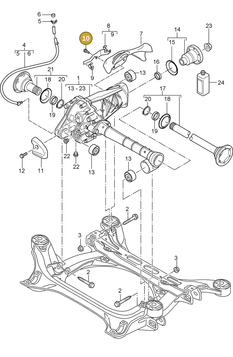N91033501 — Porsche Cayenne (2002-2006) diagram p24305010, position 10