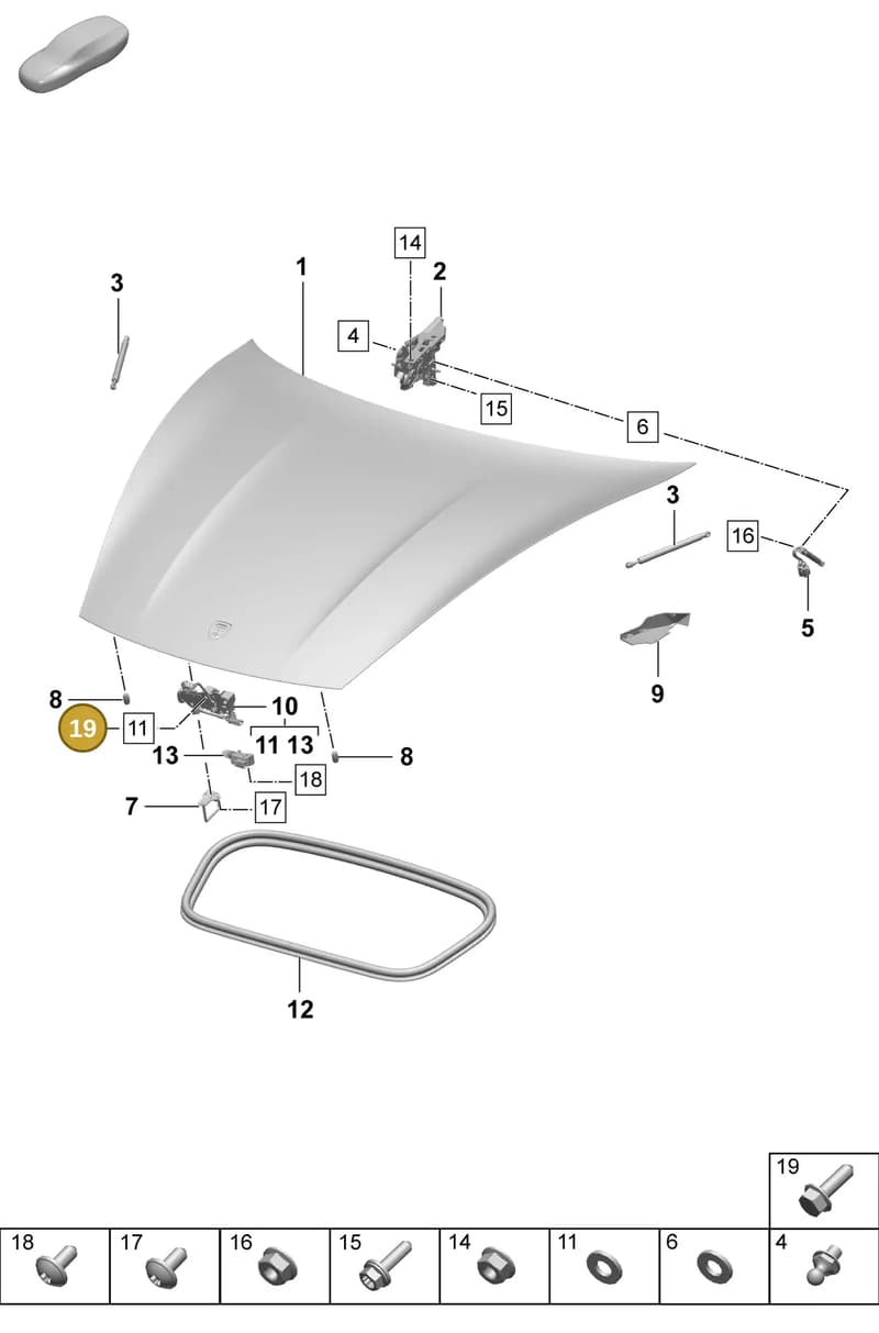 N91033501 — Porsche Taycan Sport Turismo (2023-2025) diagram p64803000, position 19