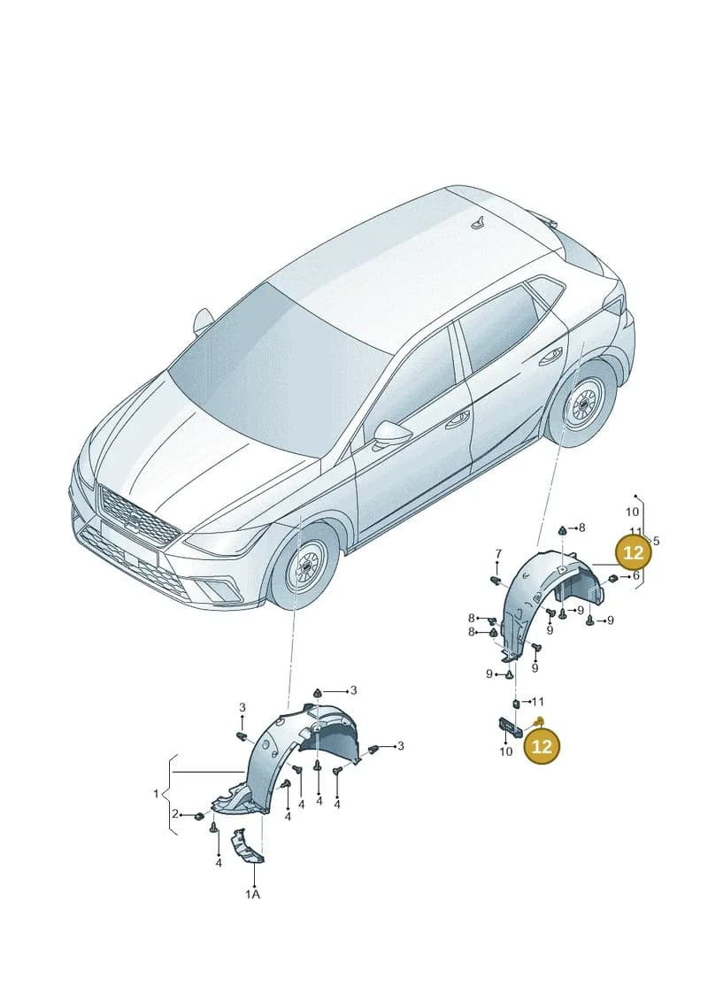 N91040401 — SEAT Ibiza (2017-) diagram 835821500, position 12