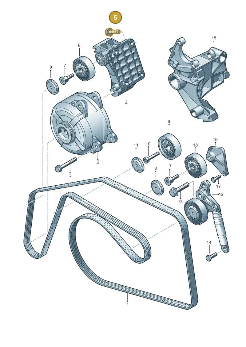 N91041301 — Audi Q7 qu. 3.0 TDI (2009-2015) diagram 291903600, position 5