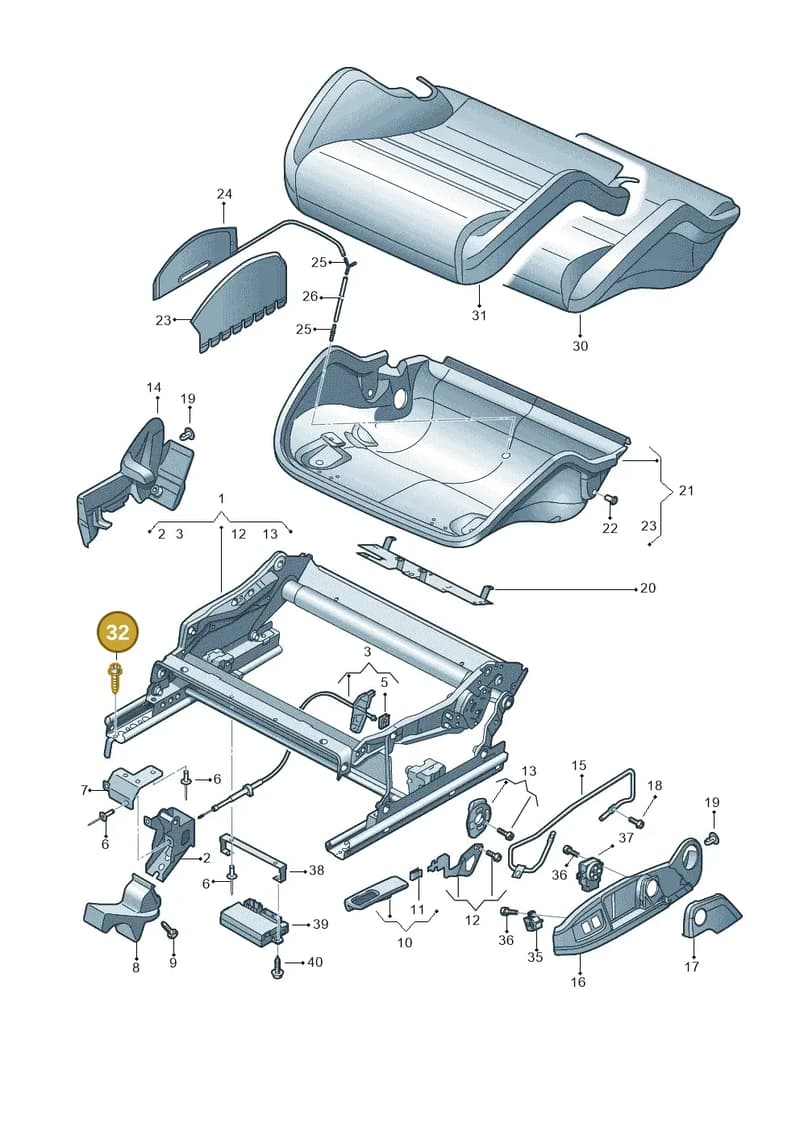 N91041301 — Audi R8 qu. 5.2 (2012-2015) diagram 473881300, position 32